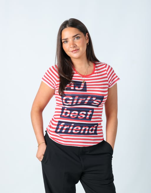 Vintage Armani Jeans 10 baby tee in red