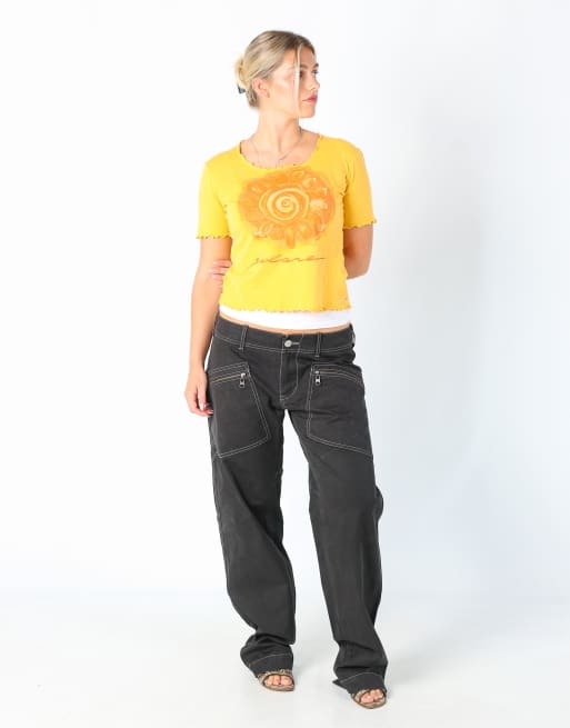 Vintage Armani Jeans 12 casual trousers in black