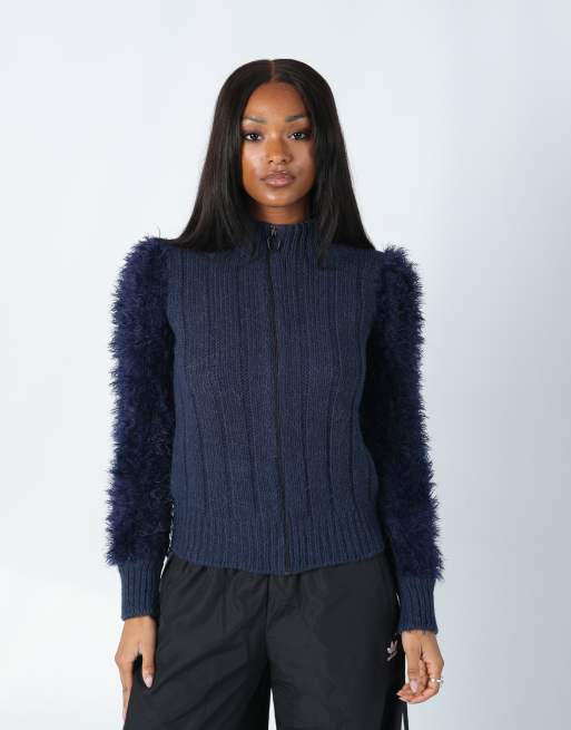 Vintage Armani Jeans 12 knitted jumper in navy blue