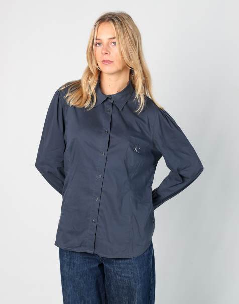 Vintage Armani Jeans 12 shirt in navy blue - view 1