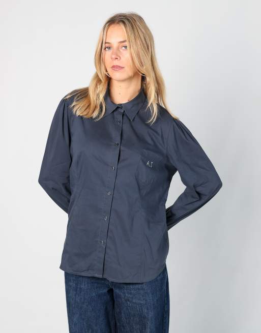Vintage Armani Jeans 12 shirt in navy blue