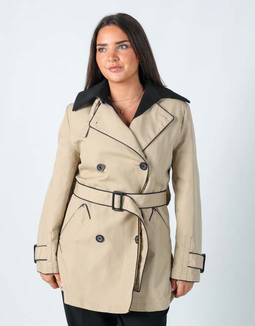 Vintage Armani Jeans 12 trench coat in beige