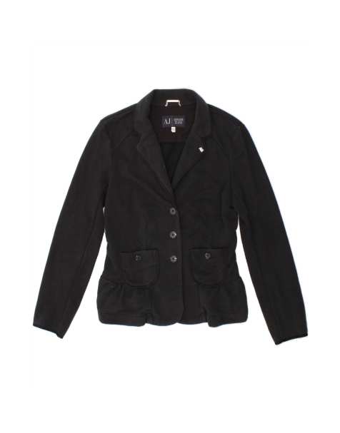 Vintage Armani Jeans 3 Button Blazer Jacket EU 46 XL In Black - view 1