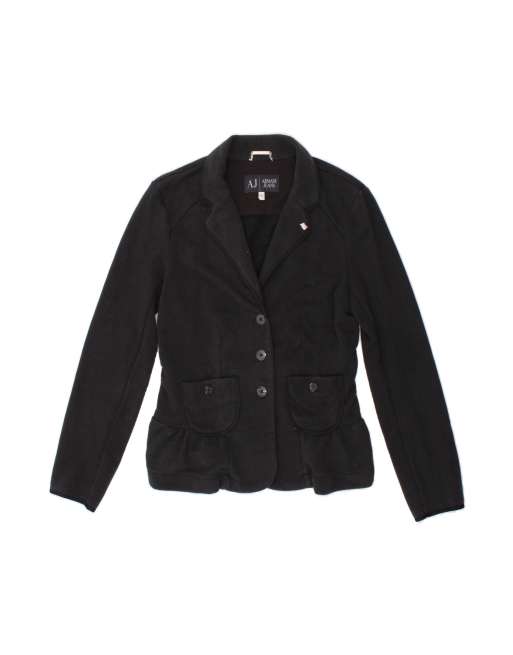 Vintage Armani Jeans 3 Button Blazer Jacket EU 46 XL In Black