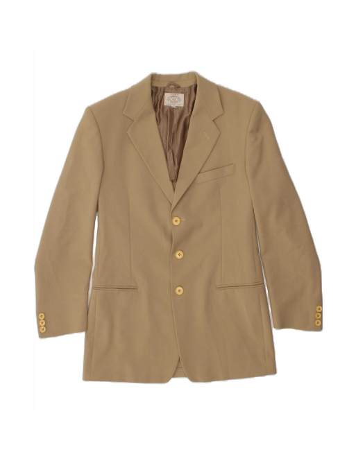Vintage Armani Jeans 3 Button Blazer Jacket UK 38 Medium In Beige