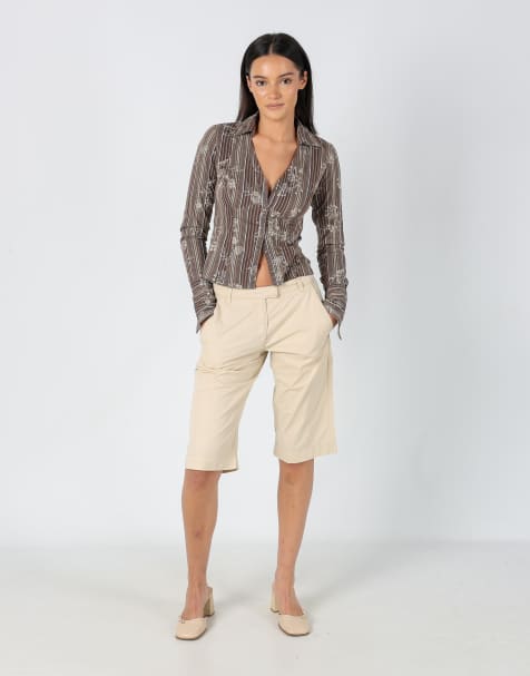 Vintage Armani Jeans 8 Capri Trouser Tan - view 1