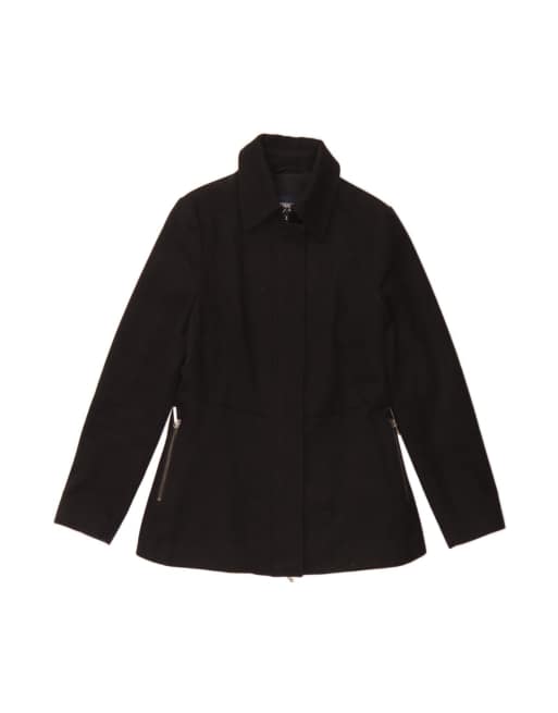 Vintage Armani Jeans Bomber Jacket EU 40 Medium In Black Wool