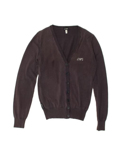 Vintage Armani Jeans Cardigan Sweater EU 44 Large In Blue
