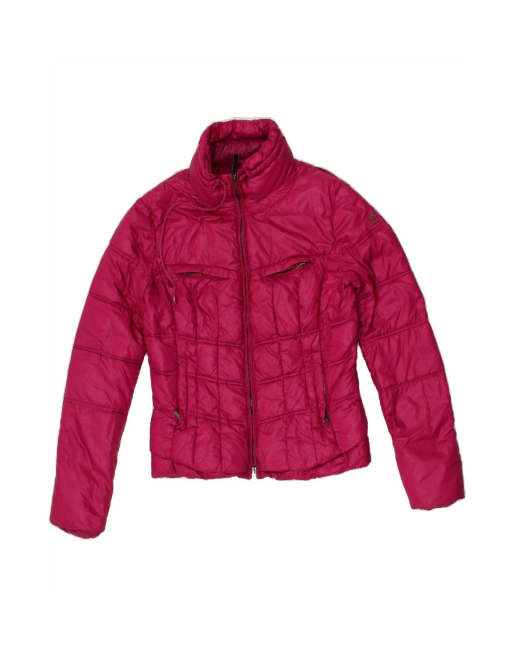 Vintage Armani Jeans Crop Padded Jacket US 8 Medium In Pink