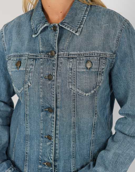 Vintage Armani Jeans M denim jacket in light blue, 4 of 4