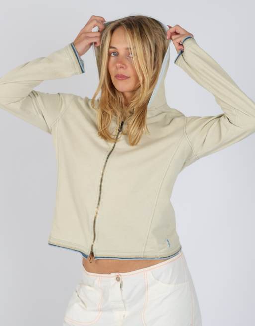 Vintage Armani Jeans M hoodie in beige, 3 of 4