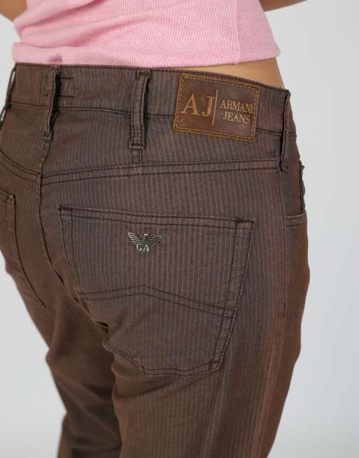 Vintage Armani Jeans M straight jeans in brown, 4 of 4
