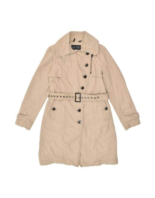 Vintage Armani Jeans Overcoat It 44 Medium In Beige