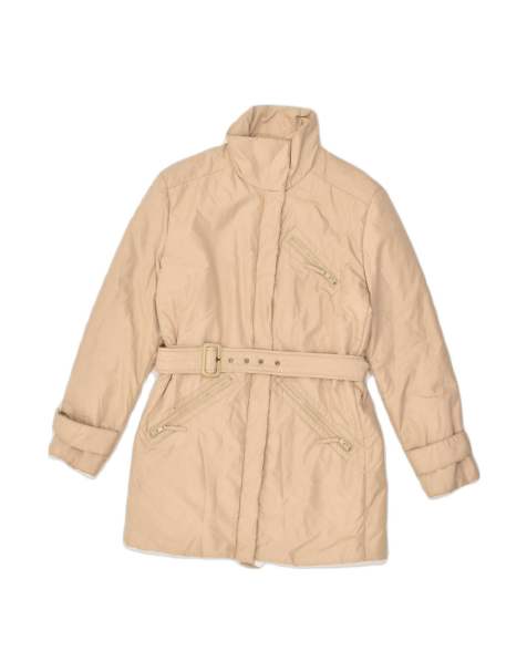 Vintage Armani Jeans Padded Coat US 8 Medium In Beige - view 1