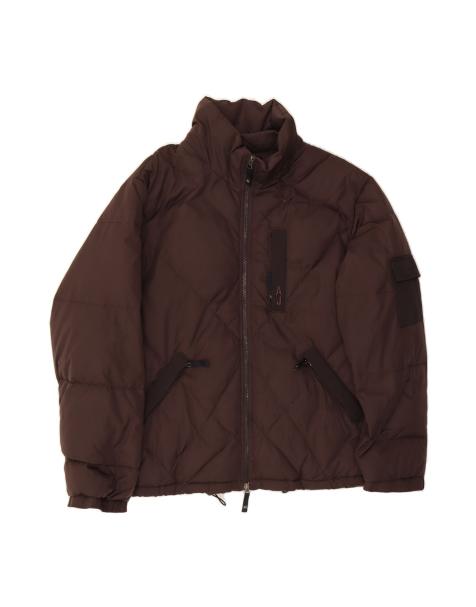 Vintage Armani Jeans Padded Jacket UK 44 2XL In Brown - view 1