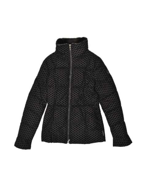 Vintage Armani Jeans Padded Jacket US 6 Medium In Black Spotted - view 1