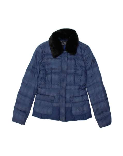 Vintage Armani Jeans Padded Jacket US 8 Medium In Blue - view 1