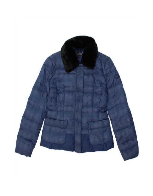 Vintage Armani Jeans Padded Jacket US 8 Medium In Blue