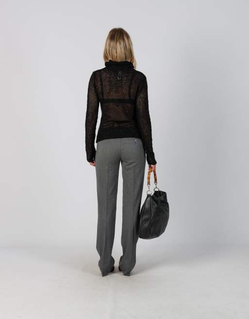 Vintage Armani Jeans S casual trousers in grey, 3 of 4