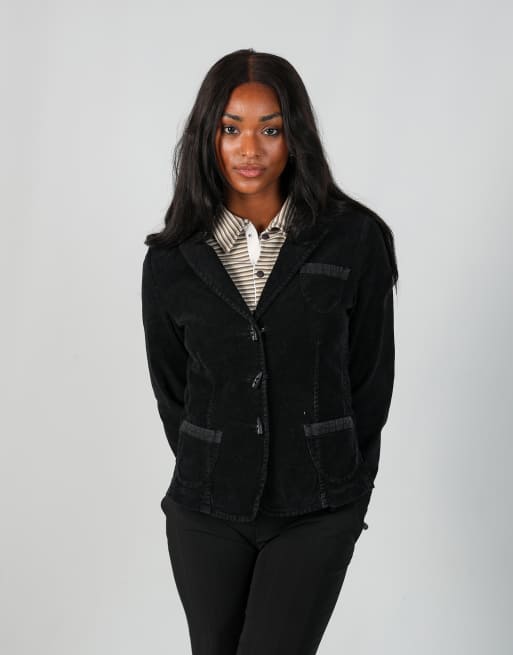 Vintage Armani Jeans S cord jacket in black