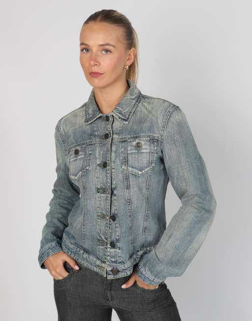 Vintage Armani Jeans S denim jacket in light blue
