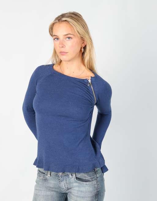 Vintage Armani Jeans S knitted top in blue