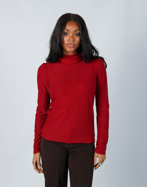 Vintage Armani Jeans S knitted top in red