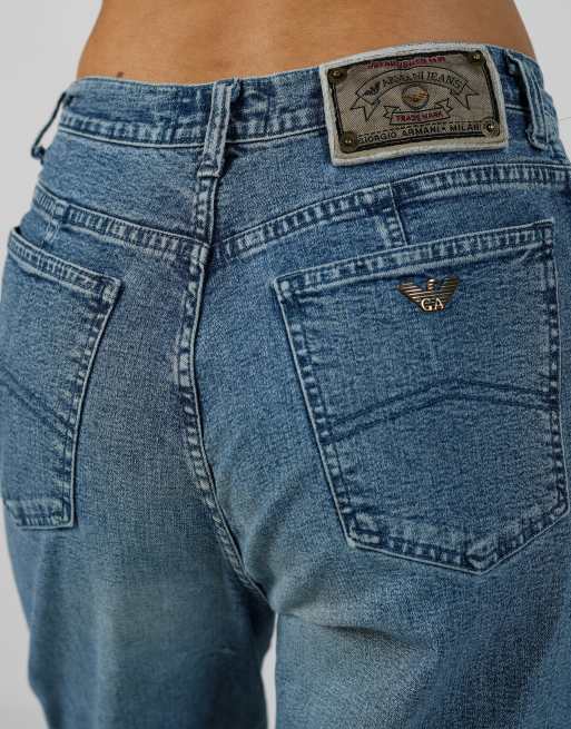 Vintage Armani Jeans S mom jeans in blue, 4 of 4