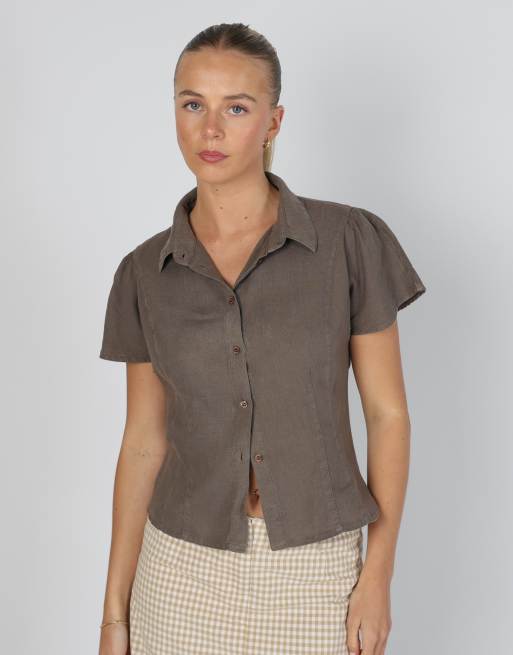 Vintage Armani Jeans S shirt in brown