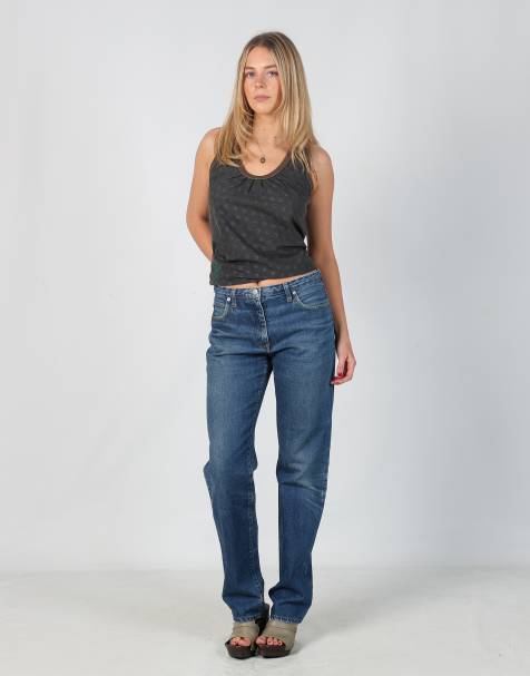 Vintage Armani Jeans S straight jeans in blue - view 1