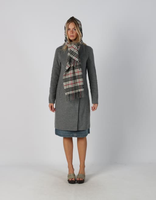 Vintage Armani Jeans S trench coat in charcoal grey, 1 of 4