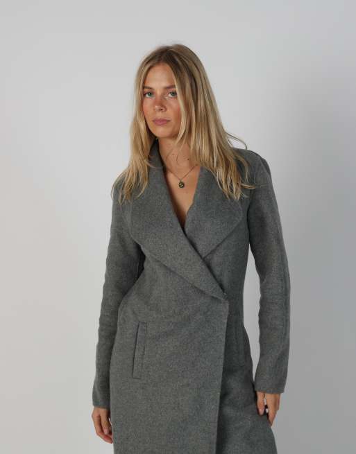 Vintage Armani Jeans S trench coat in charcoal grey, 2 of 4