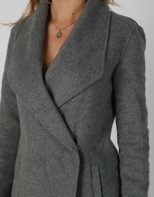 Vintage Armani Jeans S trench coat in charcoal grey, 4 of 4