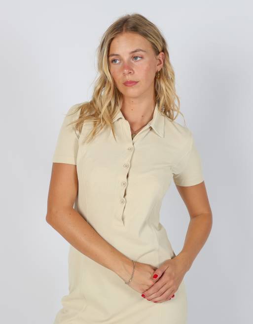 Vintage Armani Jeans S woven midi dress in cream, 4 of 4