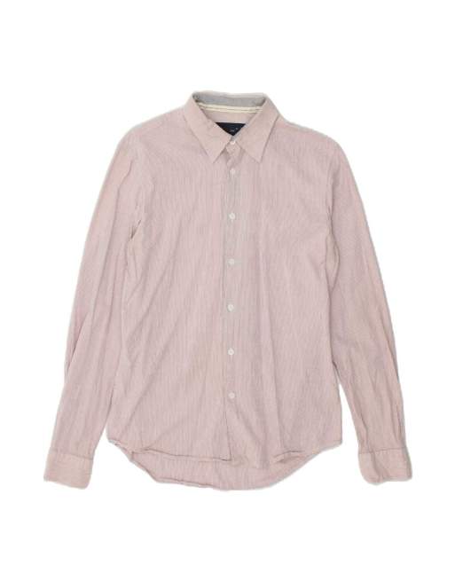 Vintage Armani Jeans Shirt Small In Pink Pinstripe