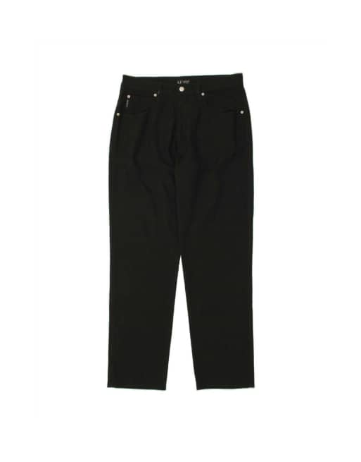 Vintage Armani Jeans Slim Casual Trousers US 12 Large W34 L33 In Black