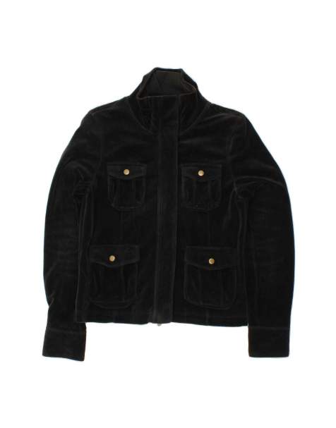 Vintage Armani Jeans Utility Jacket UK 18 XL In Black - view 1