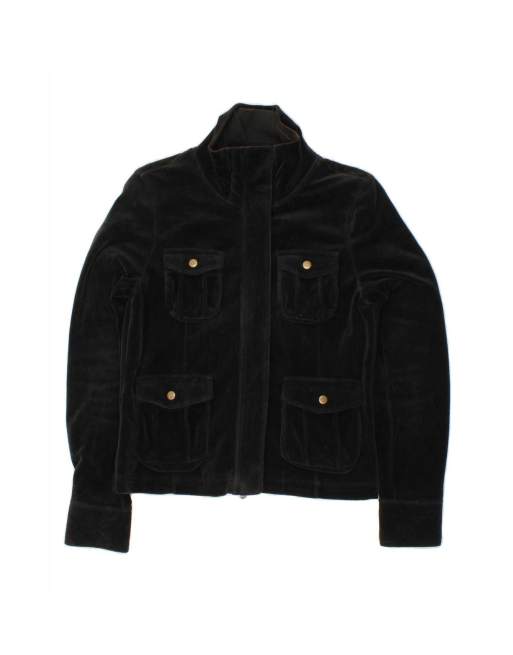 Vintage Armani Jeans Utility Jacket UK 18 XL In Black