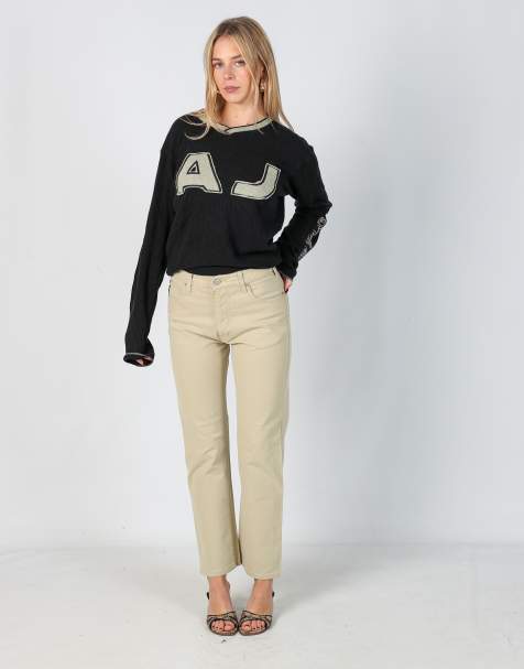 Vintage Armani Jeans XS straight jeans in beige - view 1