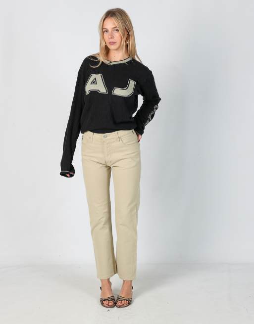 Vintage Armani Jeans XS straight jeans in beige