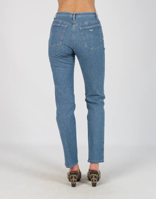 Vintage Armani Jeans XS straight jeans in blue, 4 of 4