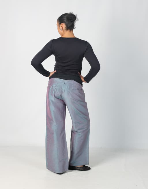 Vintage Armani L woven trousers in grey, 3 of 4