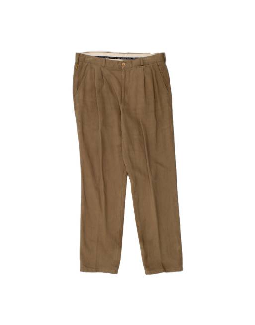 Vintage Armani Pegged Chino Trousers UK 44 XL W38 L34 In Beige