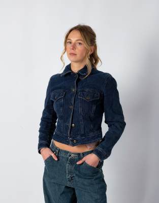 Vintage Armani S Denim Jacket Blue