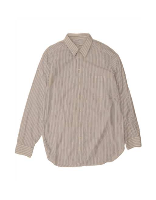 Vintage Armani Shirt Size 18/45 2XL In Grey Striped