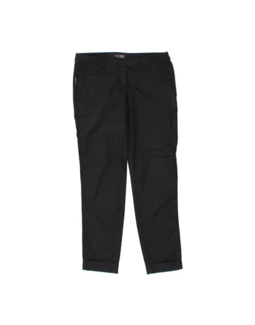 Vintage Armani Slim Chino Trousers EU 42 Large W32 L28 In Black