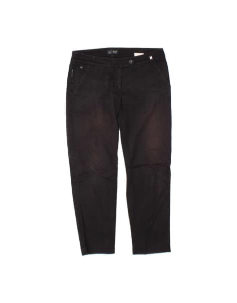 Vintage Armani Slim Chino Trousers EU 42 Medium W28 L26 In Black - view 1