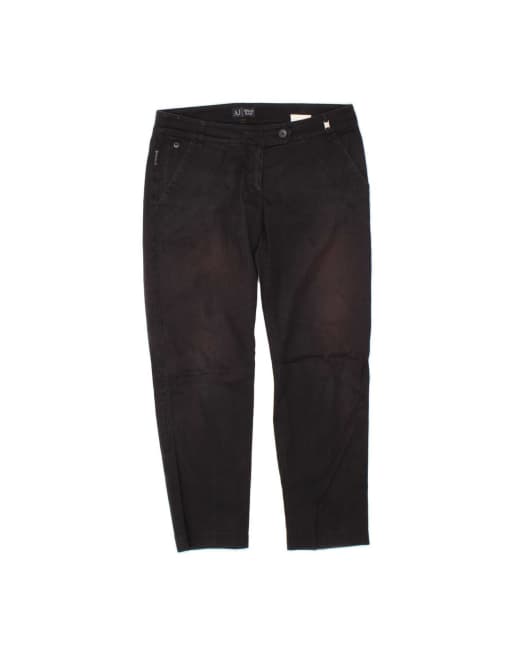 Vintage Armani Slim Chino Trousers EU 42 Medium W28 L26 In Black