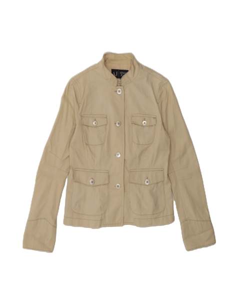 Vintage Armani Utility Jacket US 8 Medium In Beige - view 1
