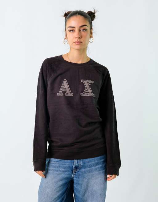 Vintage Armarni Exchange L Sweatshirt Black